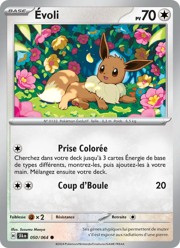 Carte Pokémon Évoli 050/64 de l'extension Fable Nébuleuse