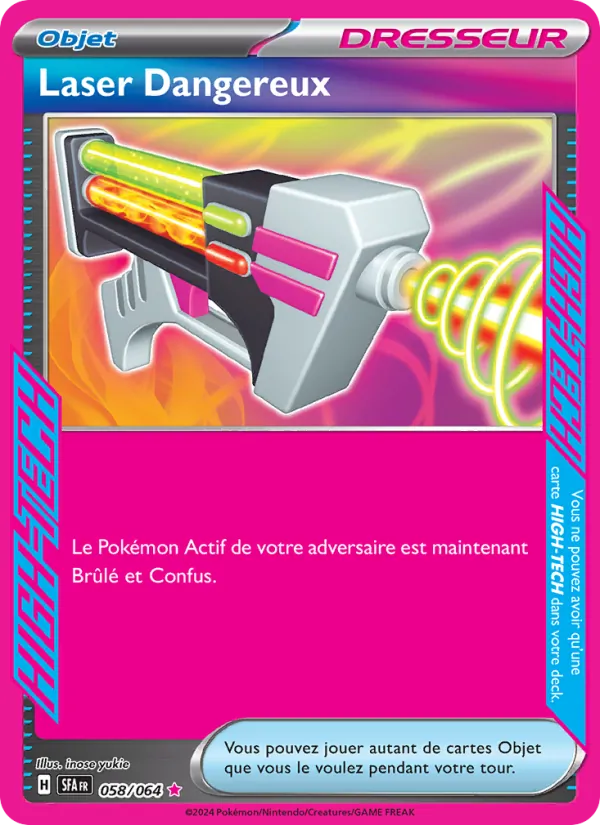 Carte Pokémon Laser Dangereux 058/64 de l'extension Fable Nébuleuse