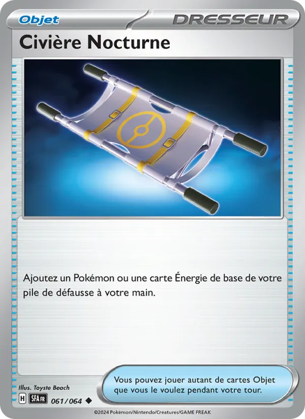 Carte Pokémon Civière Nocturne 061/64 de l'extension Fable Nébuleuse