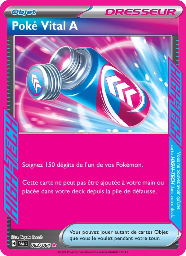 Carte Pokémon Poké Vital A 062/64 de l'extension Fable Nébuleuse