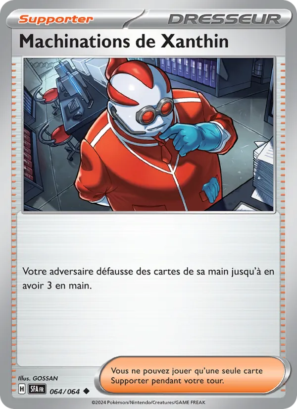 Carte Pokémon Machinations de Xanthin 064/64 de l'extension Fable Nébuleuse