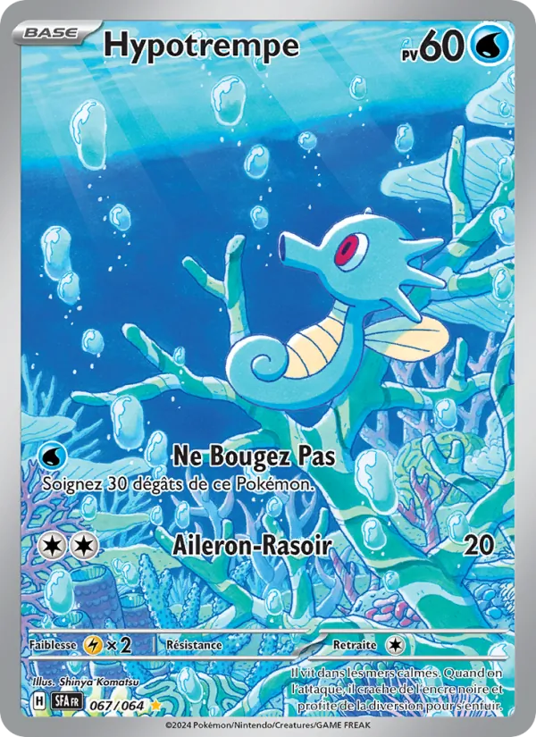 Carte Pokémon Hypotrempe 067/64 de l'extension Fable Nébuleuse