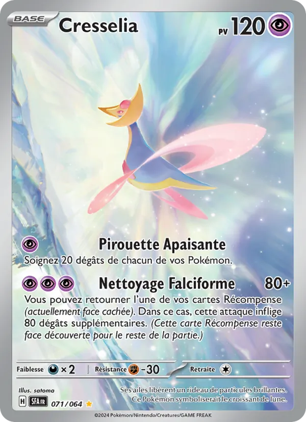 Carte Pokémon Cresselia 071/64 de l'extension Fable Nébuleuse