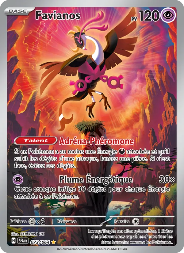 Carte Pokémon Favianos 073/64 de l'extension Fable Nébuleuse