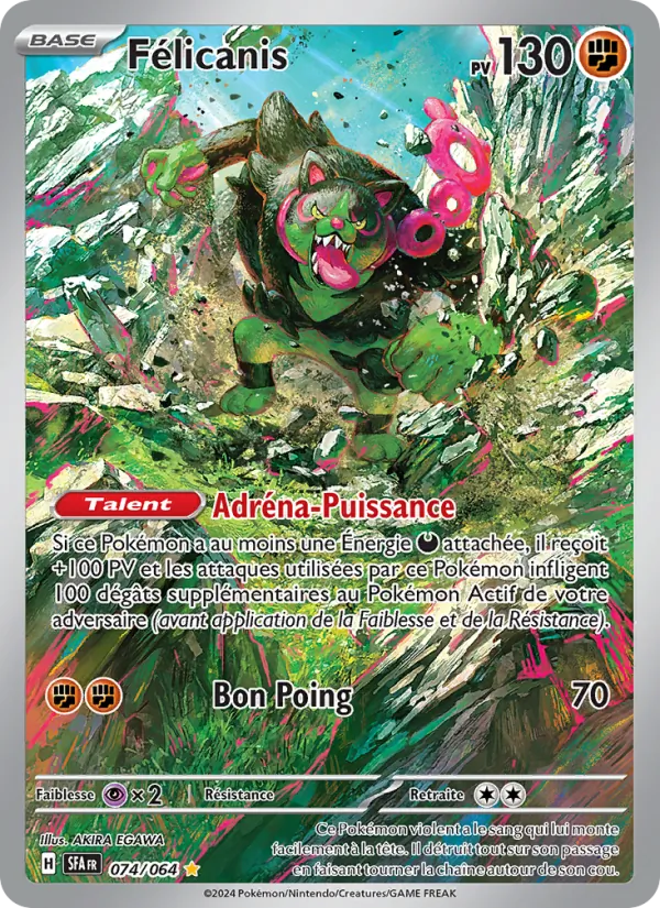 Carte Pokémon Félicanis 074/64 de l'extension Fable Nébuleuse