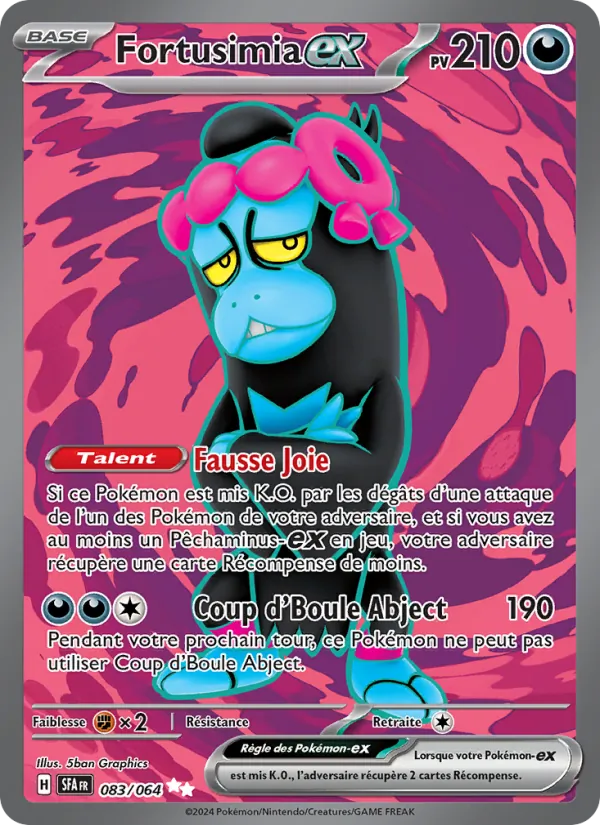 Carte Pokémon Fortusimia-ex 083/64 de l'extension Fable Nébuleuse