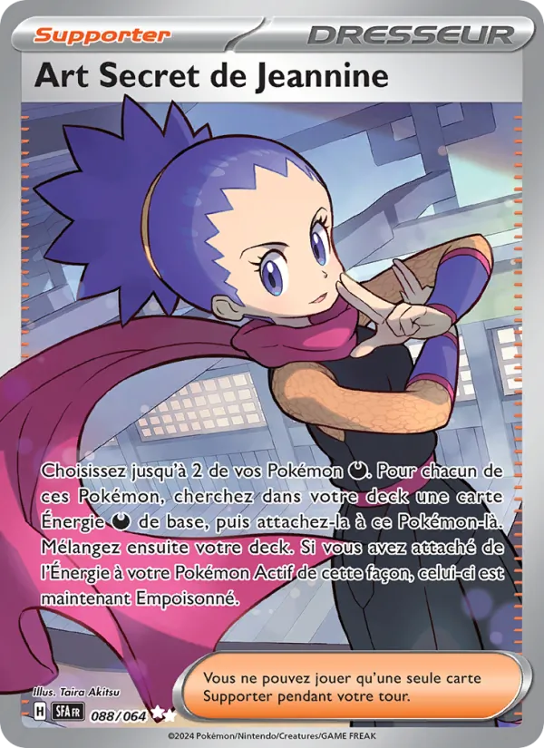 Carte Pokémon Art Secret de Jeannine 088/64 de l'extension Fable Nébuleuse