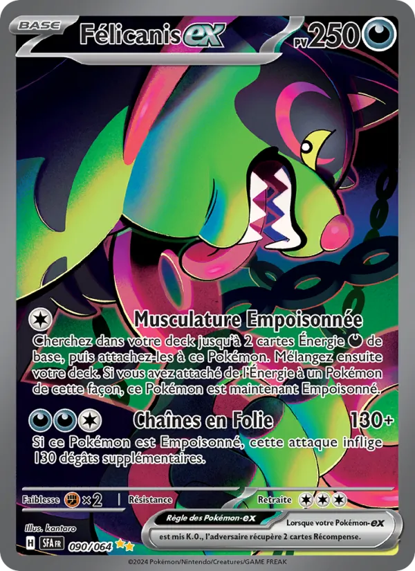 Carte Pokémon Félicanis-ex 090/64 de l'extension Fable Nébuleuse