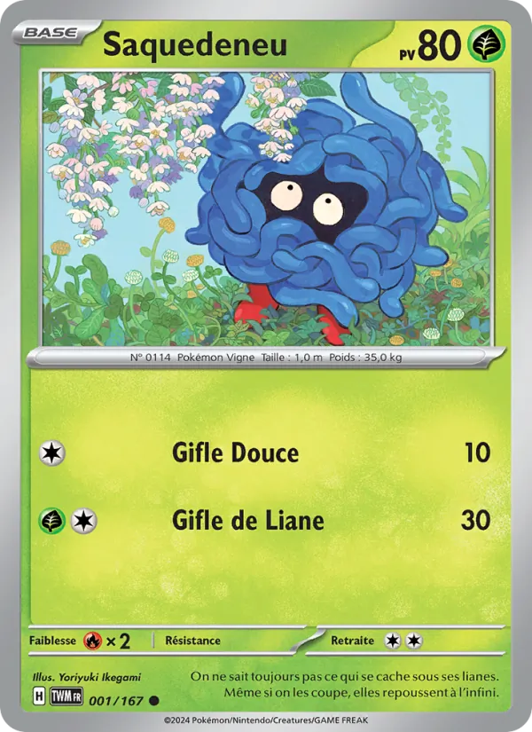 Carte Pokémon Saquedeneu 001/167 de l'extension Mascarade Crépusculaire