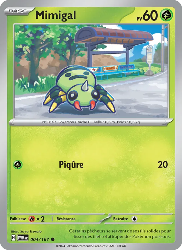 Carte Pokémon Mimigal 004/167 de l'extension Mascarade Crépusculaire
