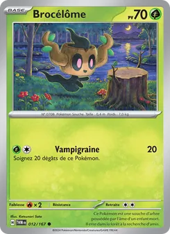 Carte Pokémon Brocélôme 012