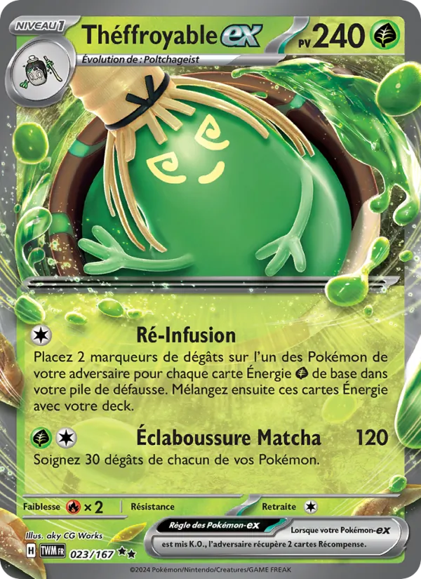 Carte Pokémon Théffroyable-ex 023/167 de l'extension Mascarade Crépusculaire
