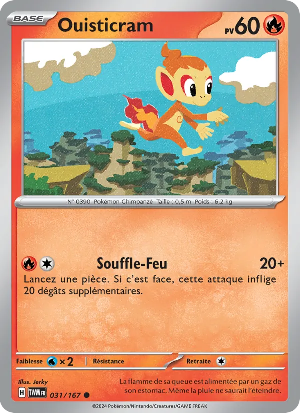Carte Pokémon Ouisticram 031/167 de l'extension Mascarade Crépusculaire