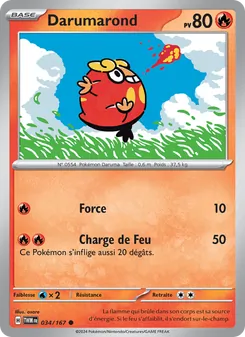 Carte Pokémon Darumarond 034