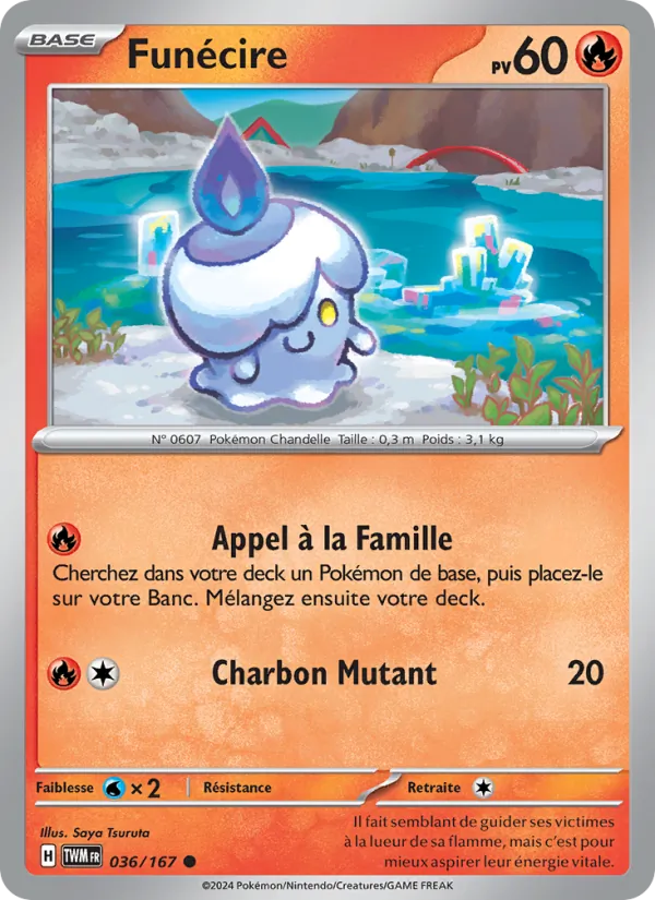 Carte Pokémon Funécire 036/167 de l'extension Mascarade Crépusculaire
