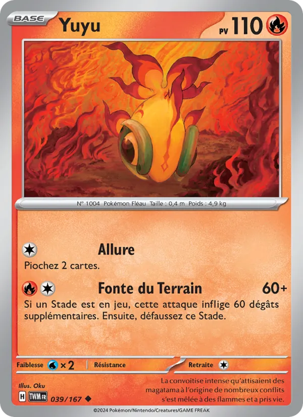 Carte Pokémon Yuyu 039/167 de l'extension Mascarade Crépusculaire