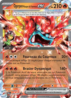 Carte Pokémon Ogerpon Masque du Fourneau-ex 040