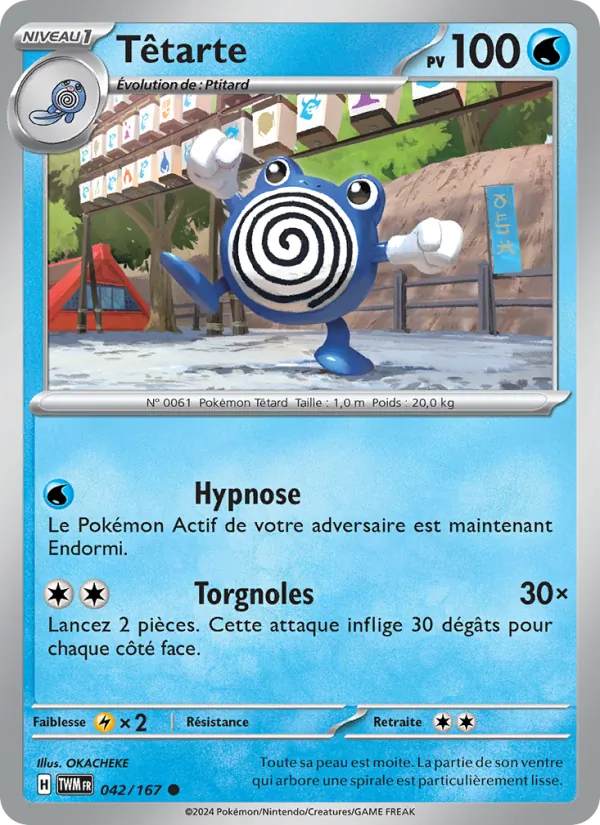 Carte Pokémon Têtarte 042/167 de l'extension Mascarade Crépusculaire