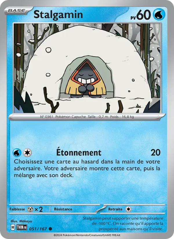 Carte Pokémon Stalgamin 051/167 de l'extension Mascarade Crépusculaire