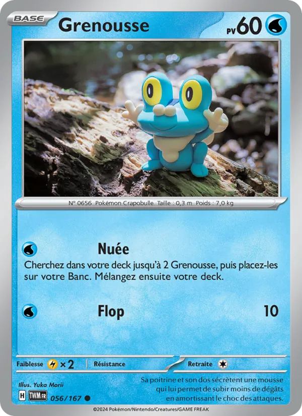 Carte Pokémon Grenousse 056/167 de l'extension Mascarade Crépusculaire