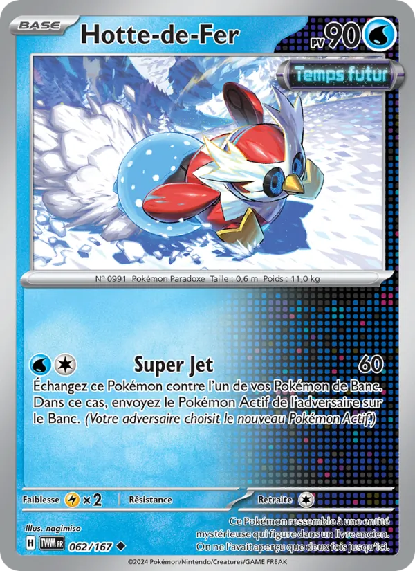 Carte Pokémon Hotte-de-Fer 062/167 de l'extension Mascarade Crépusculaire