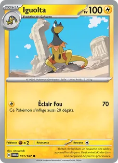 Carte Pokémon Iguolta 071