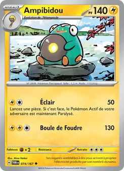 Carte Pokémon Ampibidou 074