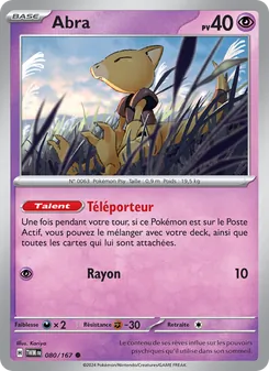 Carte Pokémon Abra 080 — Mascarade Crépusculaire