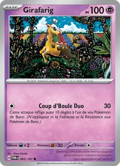 Carte Pokémon Girafarig 083