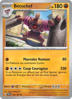 Carte Pokémon Bétochef 105