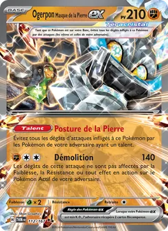 Carte Pokémon Ogerpon Masque de la Pierre-ex 112