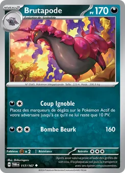Carte Pokémon Brutapode 117