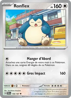 Carte Pokémon Ronflex 136
