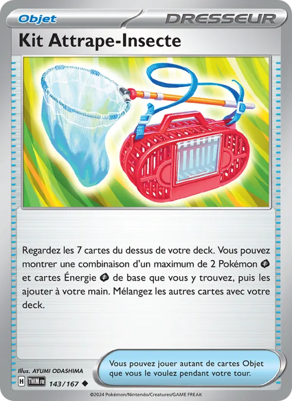 Carte Pokémon Kit Attrape-Insecte 143/167 de l'extension Mascarade Crépusculaire