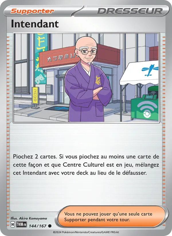 Carte Pokémon Intendant 144/167 de l'extension Mascarade Crépusculaire