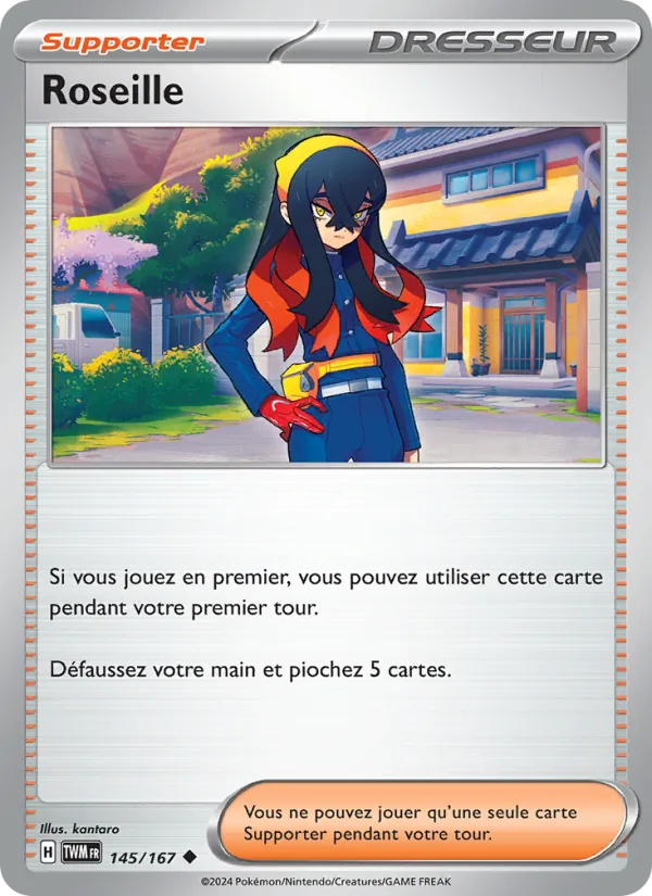 Carte Pokémon Roseille 145/167 de l'extension Mascarade Crépusculaire