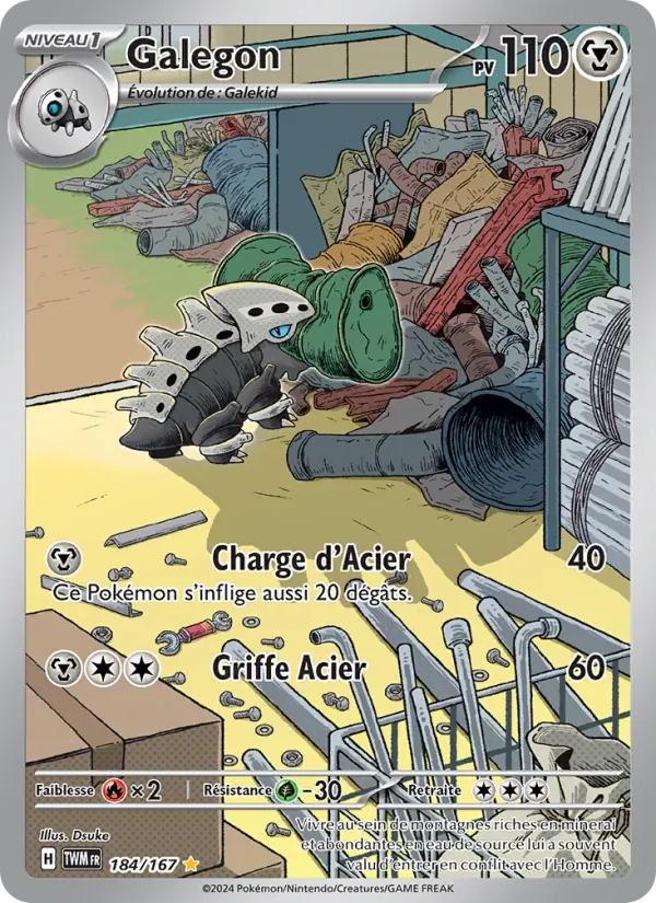 Carte Pokémon Galegon 184/167 de l'extension Mascarade Crépusculaire