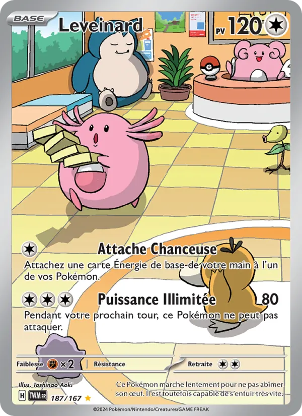 Carte Pokémon Leveinard 187/167 de l'extension Mascarade Crépusculaire