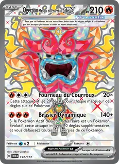 Carte Pokémon Ogerpon Masque du Fourneau-ex 192