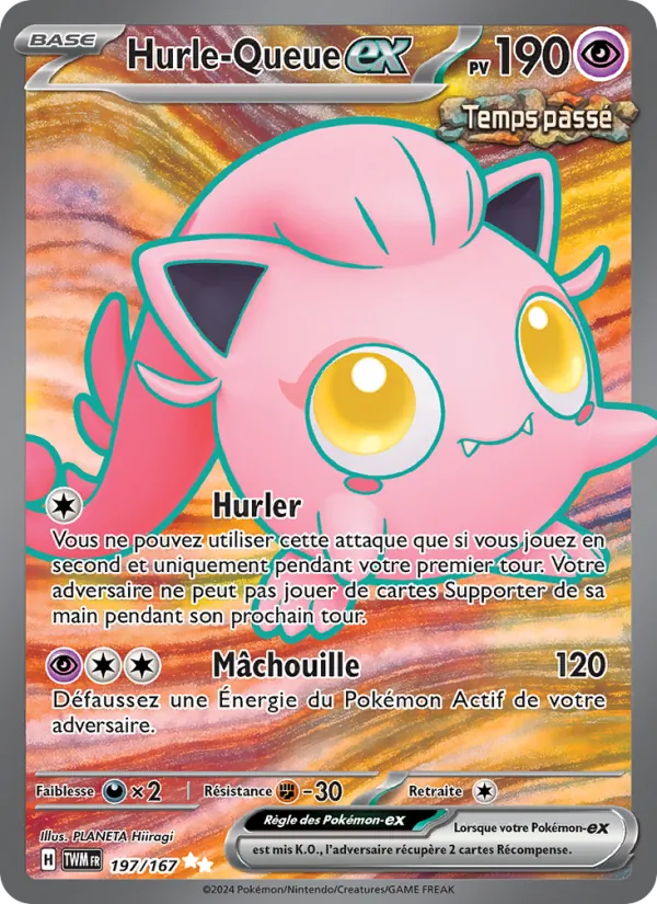 Carte Pokémon Hurle-Queue-ex 197/167 de l'extension Mascarade Crépusculaire
