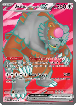 Carte Pokémon Ursaking Lune Vermeille-ex 202