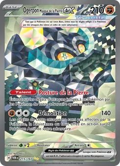 Carte Pokémon Ogerpon Masque de la Pierre-ex 215