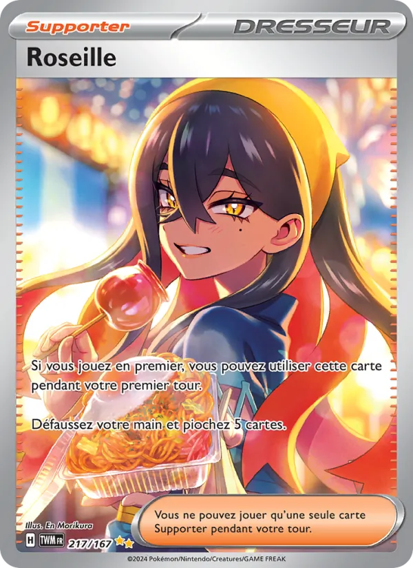 Carte Pokémon Roseille 217/167 de l'extension Mascarade Crépusculaire