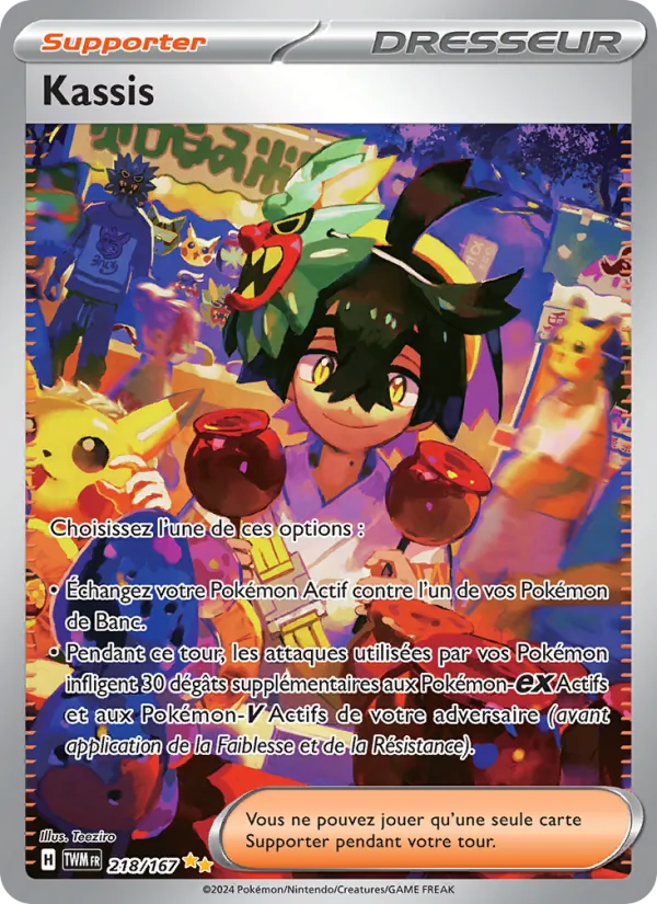Carte Pokémon Kassis 218/167 de l'extension Mascarade Crépusculaire