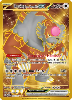Carte Pokémon Ursaking Lune Vermeille-ex 222