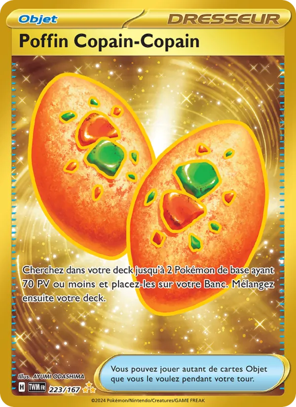 Carte Pokémon Poffin Copain-Copain 223/167 de l'extension Mascarade Crépusculaire