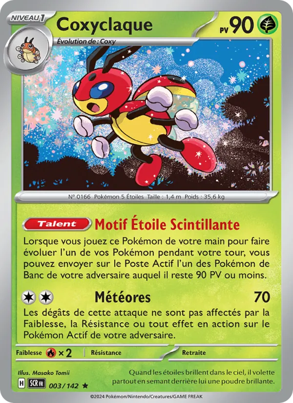 Carte Pokémon Coxyclaque 003/142 de l'extension Couronne Stellaire