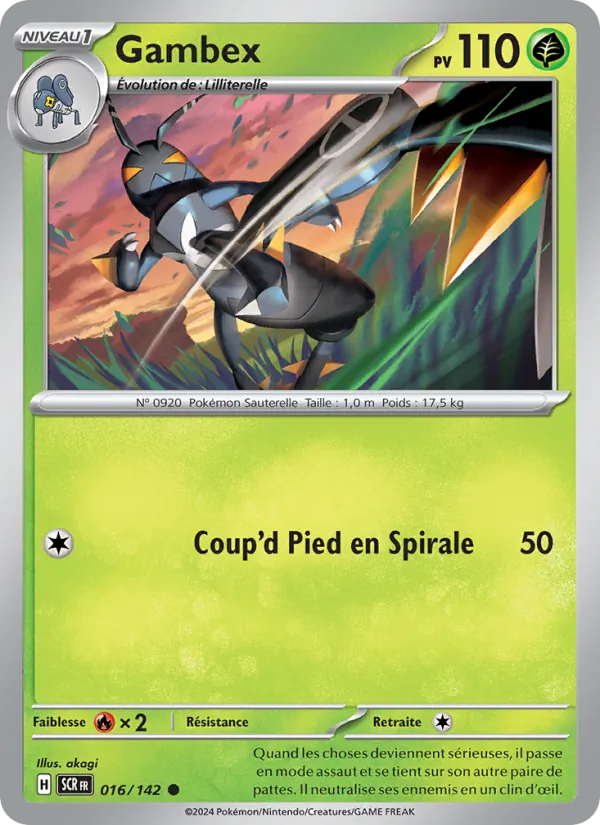 Carte Pokémon Gambex 016/142 de l'extension Couronne Stellaire