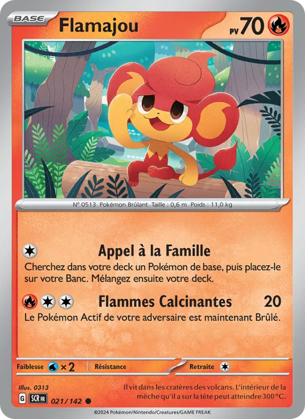 Carte Pokémon Flamajou 021/142 de l'extension Couronne Stellaire