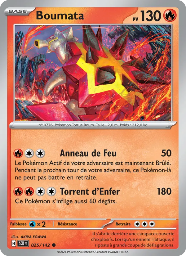 Carte Pokémon Boumata 025/142 de l'extension Couronne Stellaire